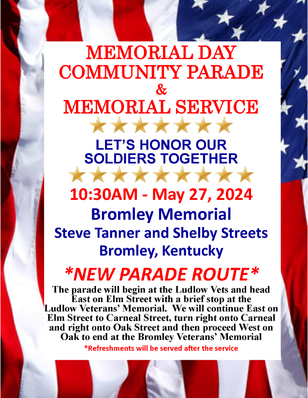 LudlowBromley Memorial Day Parade > City of Ludlow > Events